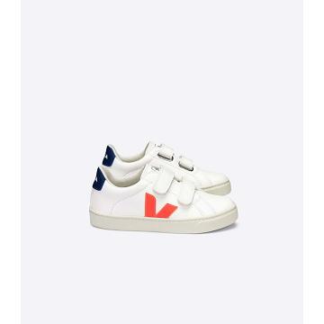 Veja ESPLAR CHROMEFREE Kids' Shoes White/Orange/Blue | NZ 730AHK